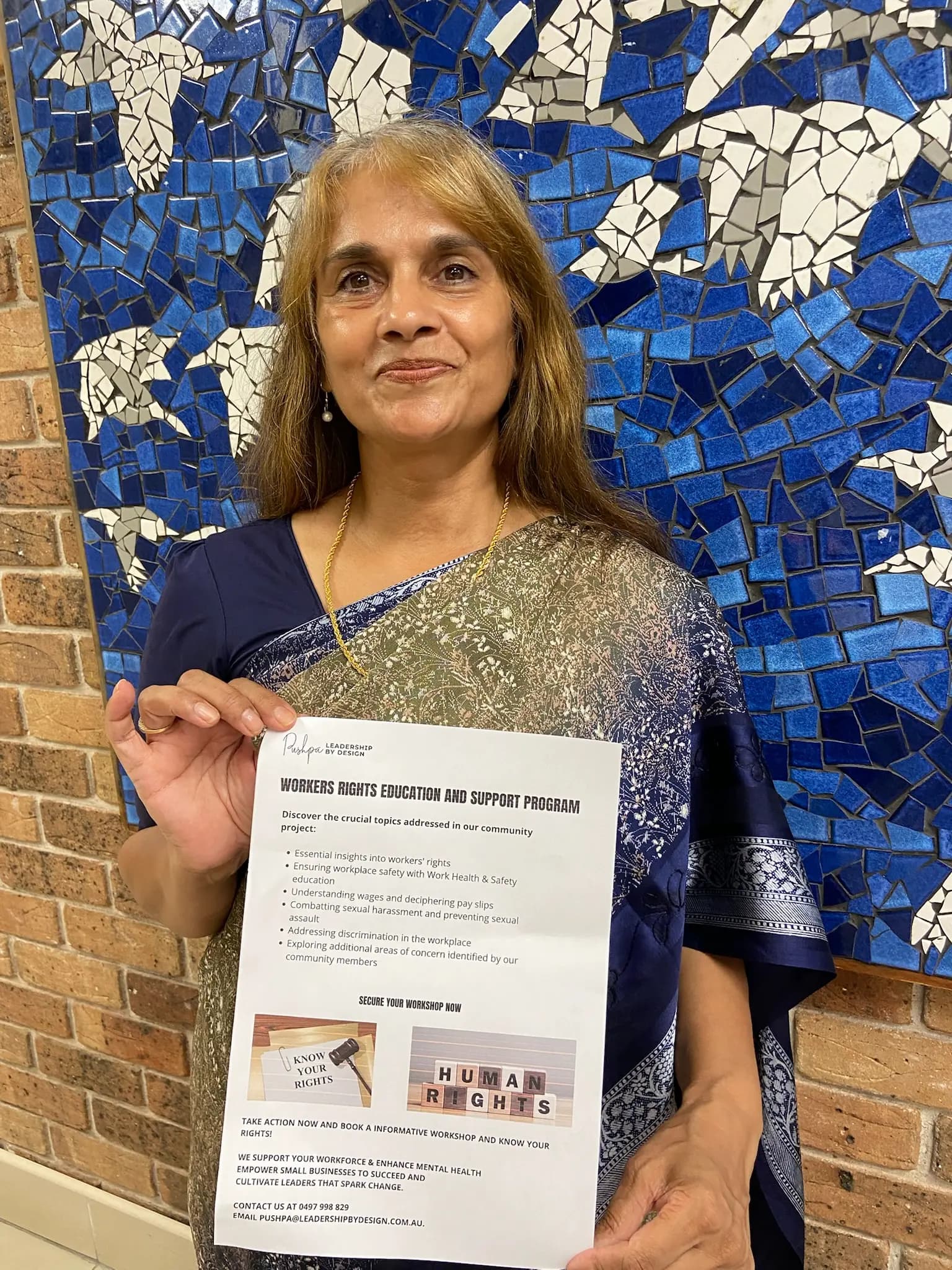 Pushpa at the 4EB radio Luncheon on International Women's Day 2024